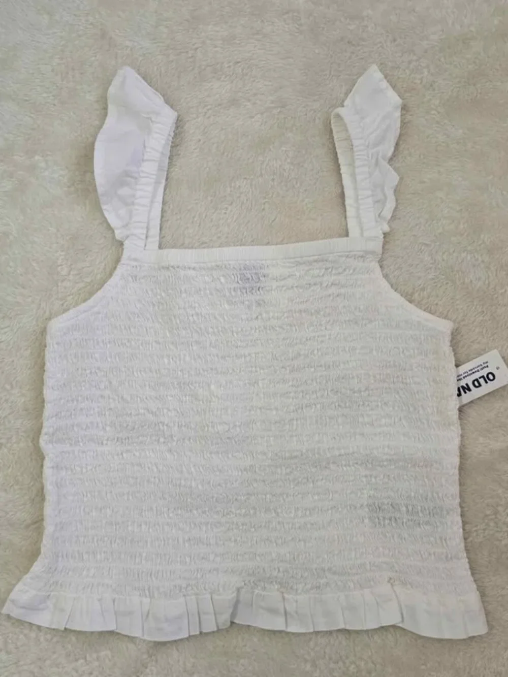 NEW OLD NAVY Printed Flutter-Sleeve Smocked Top for Girls